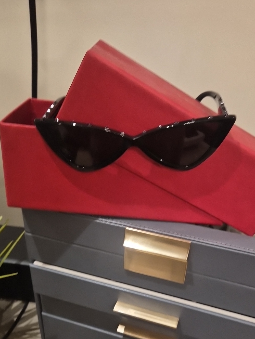 Valentino Black Cat-Eye Sunglasses